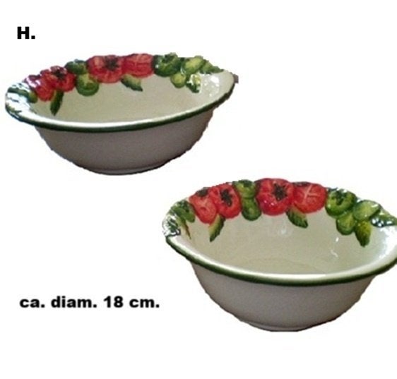 Schaaltjes tomaat set/2, Verzenden, Keramiek, Overige typen, Nieuw