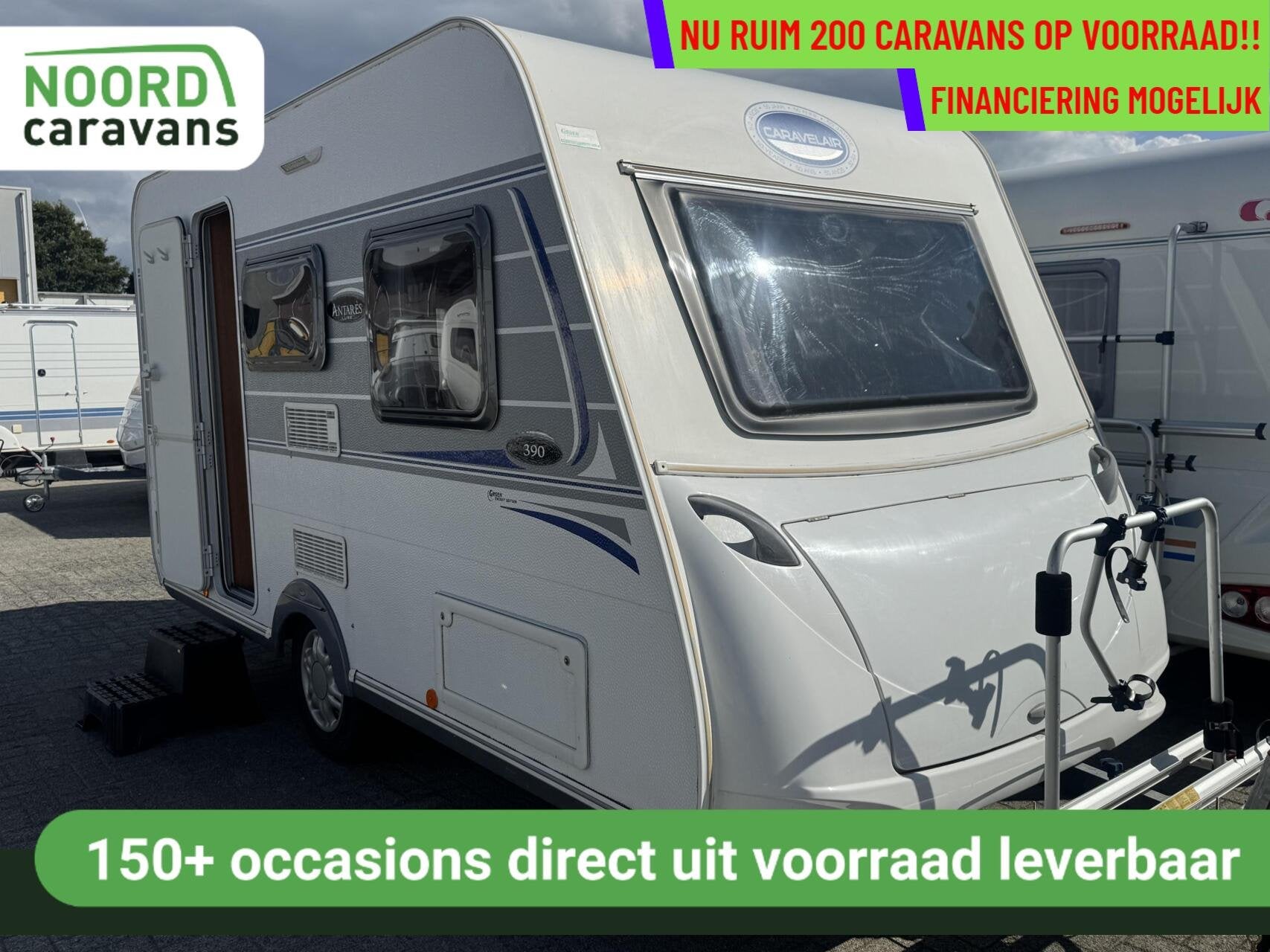 CARAVELAIR Antares Luxe 390 LICHTGEWICHT + VASTBED+ VOORTENT, Caravans en Kamperen, Caravans, Bedrijf, 750 - 1000 kg, 5 tot 6 meter