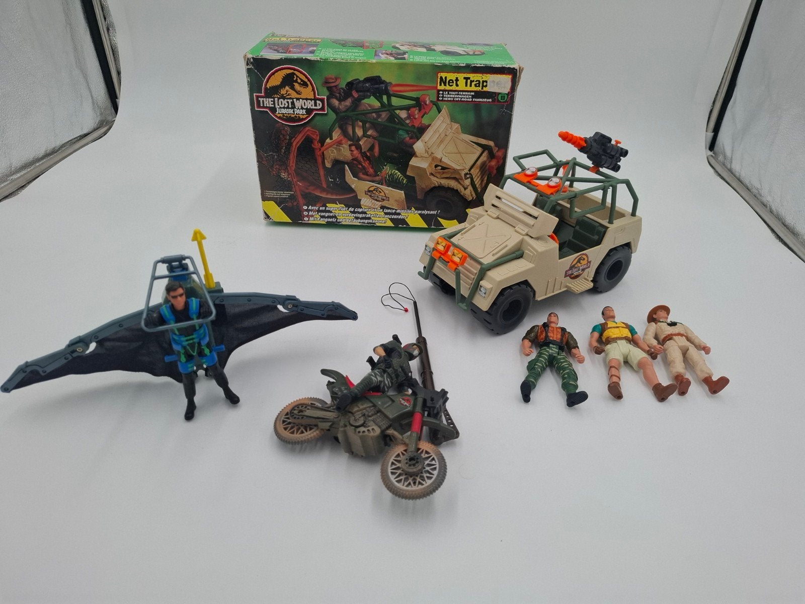 JP the Lost World 1997 Kenner Net Trapper +extras met doos, Ophalen of Verzenden