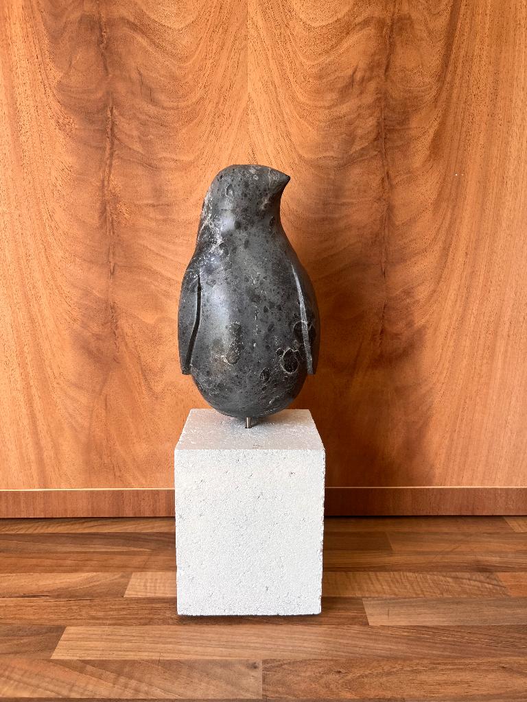 Handgemaakt beeld | baby Adelie | speksteen, Ophalen, 20 - 50 cm, Steen of Keramiek, Zeeleven