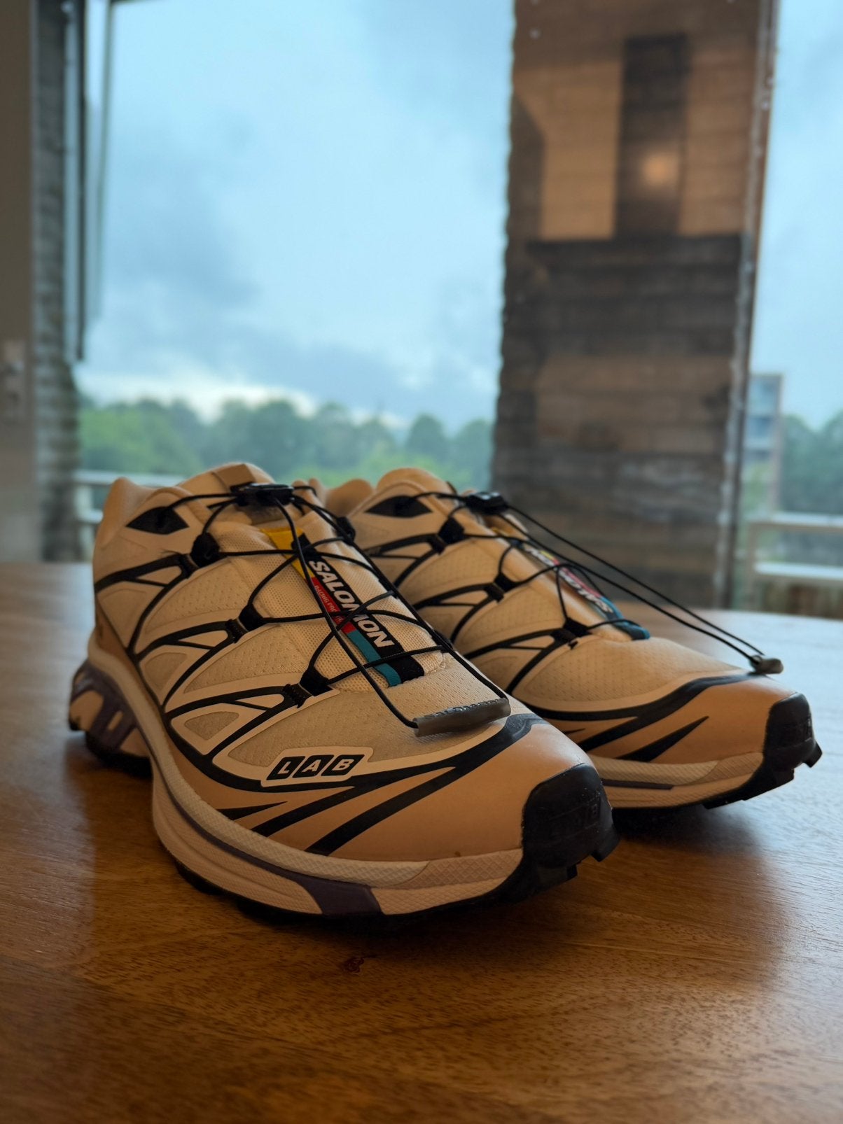 Salomon XT 6 unisex vanille/ice/oxford tan/heron, Ophalen of Verzenden, Zo goed als nieuw, Schoenen