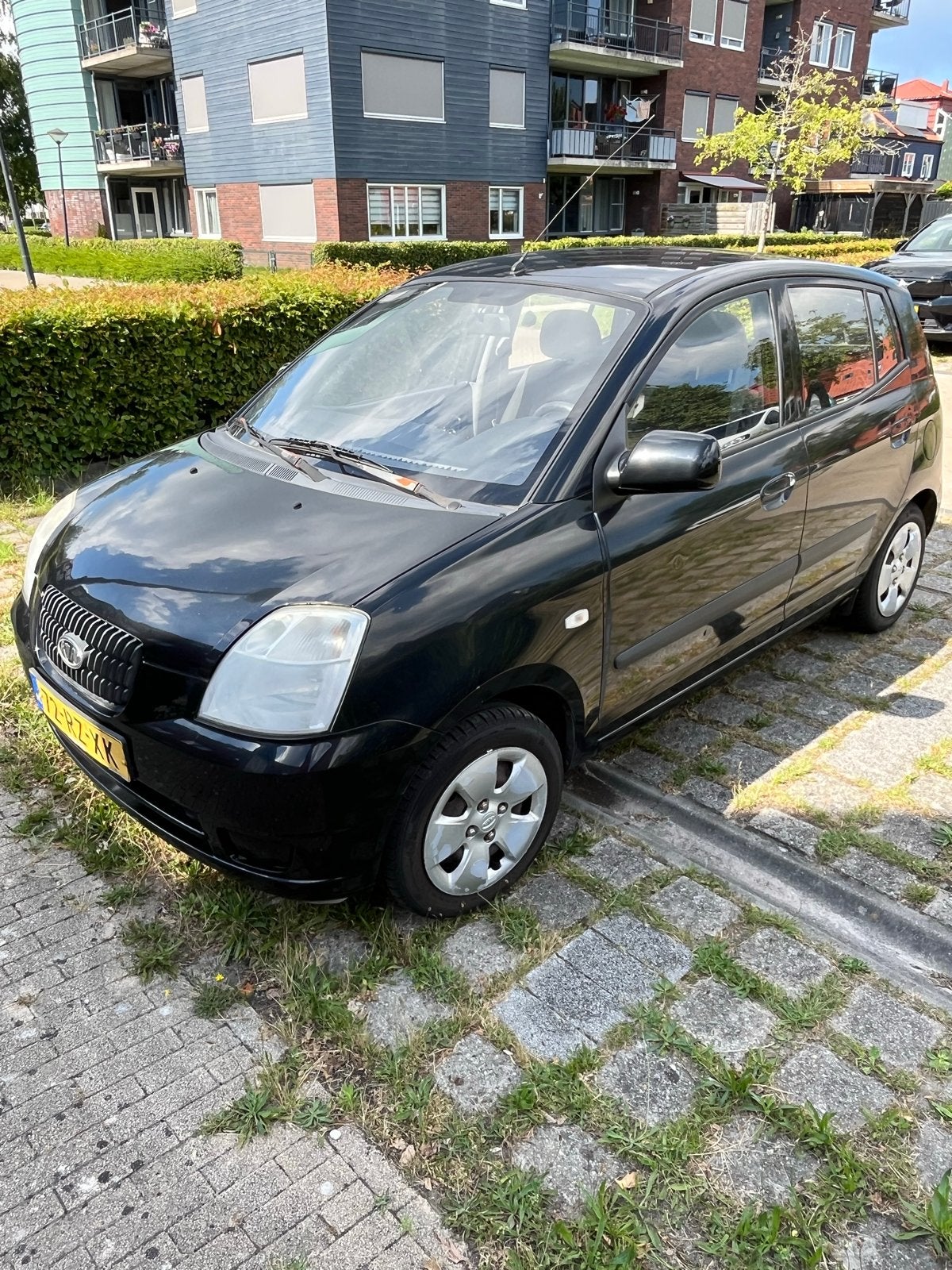 Kia Picanto 1.0 LX 2005 Zwart 160312 km, Auto's, Voorwielaandrijving, Stof, 836 kg, 31 €/maand