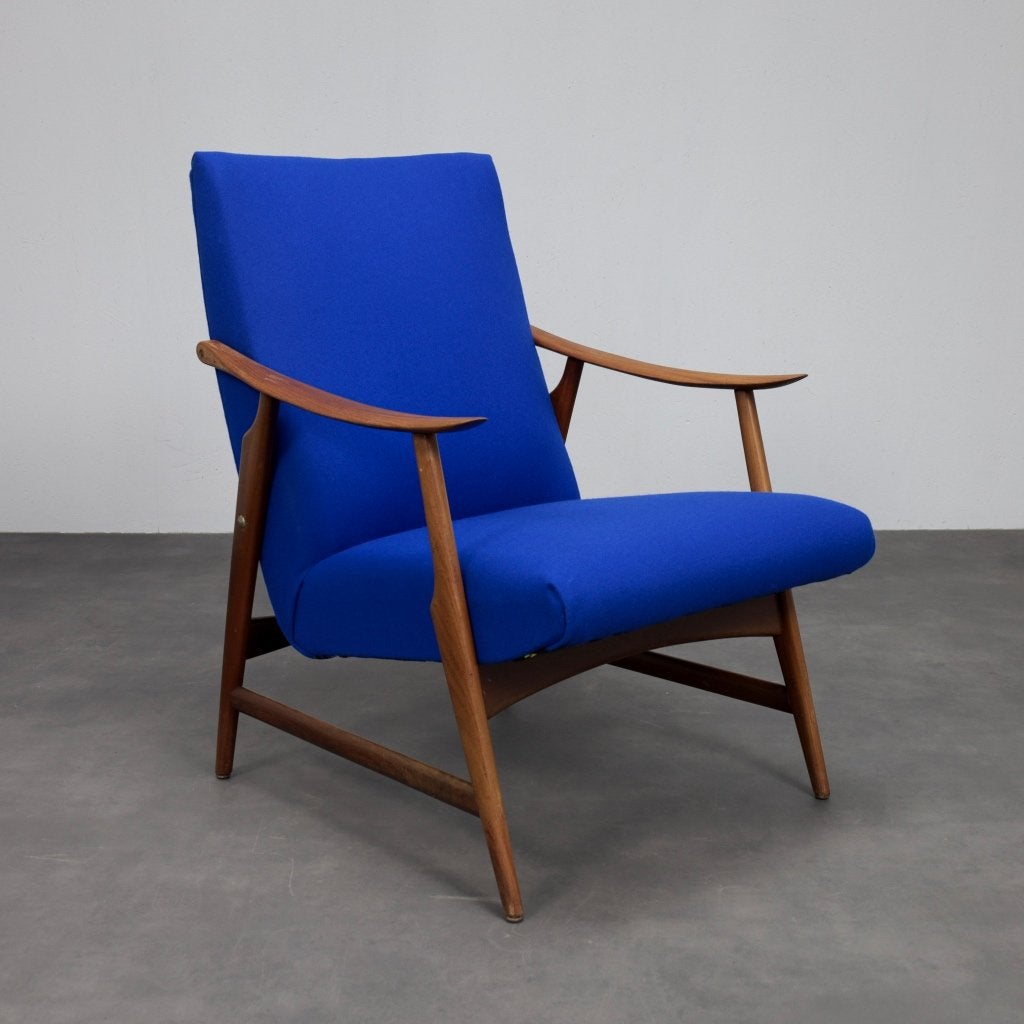 Deense Mid-Century Lounge Fauteuil Teak Jaren 60, Ophalen, Deens, 75 tot 100 cm, Zo goed als nieuw