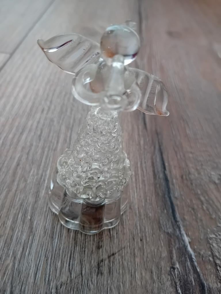 Kunststof engel met trompet en vleugels 9 cm, Ophalen of Verzenden