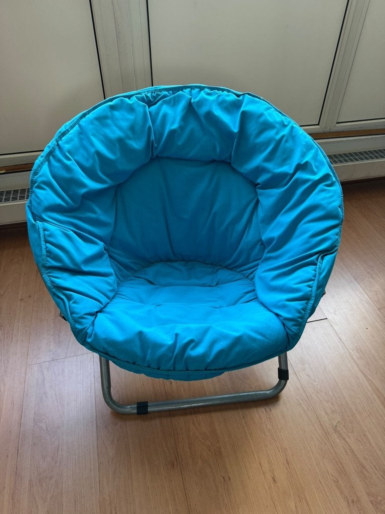 Hangstoel 2x, Ophalen, Gebruikt, Twee, Blauw