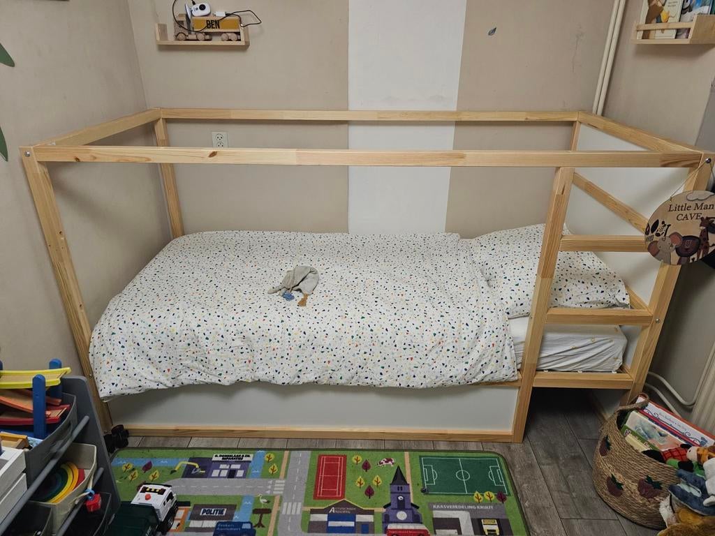 IKEA Kura omkeerbaar bed (90x200) - Zo goed als nieuw, Ophalen of Verzenden, Zo goed als nieuw, Eenpersoons, Hout