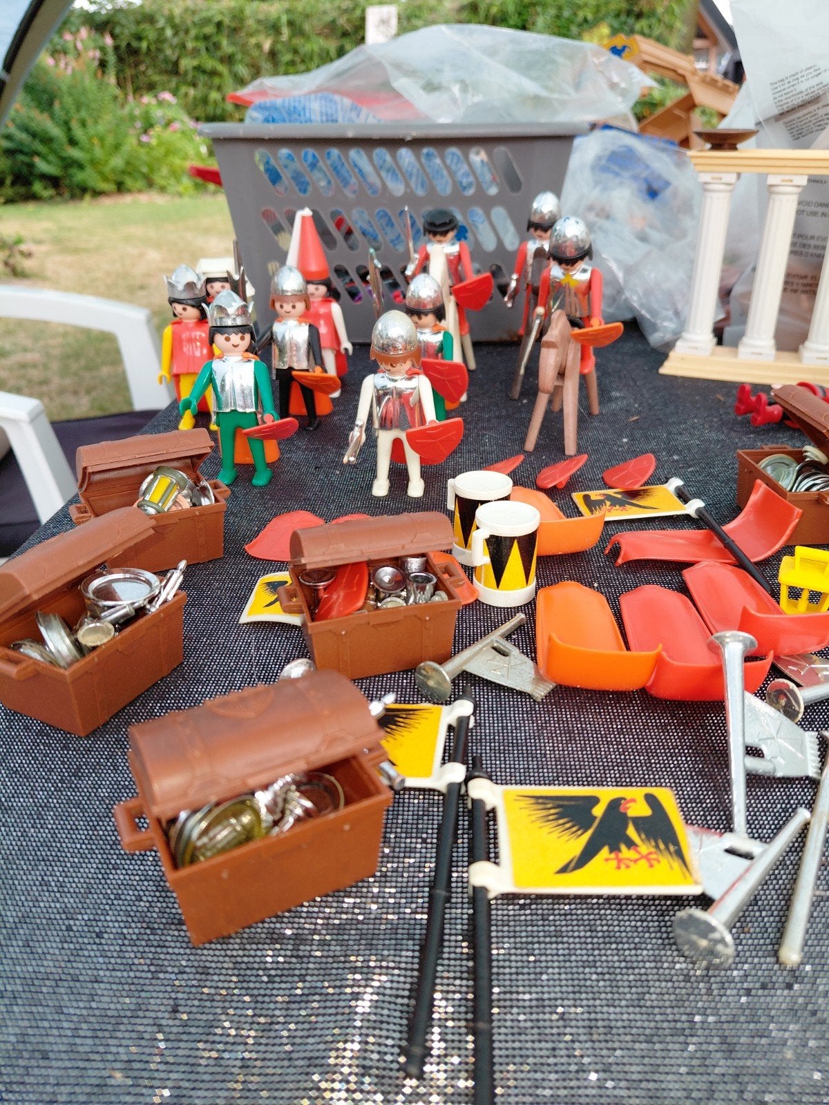 Playmobil Geobra Ridders met veel accessoires, Gebruikt, Losse onderdelen, Ophalen of Verzenden, Knights