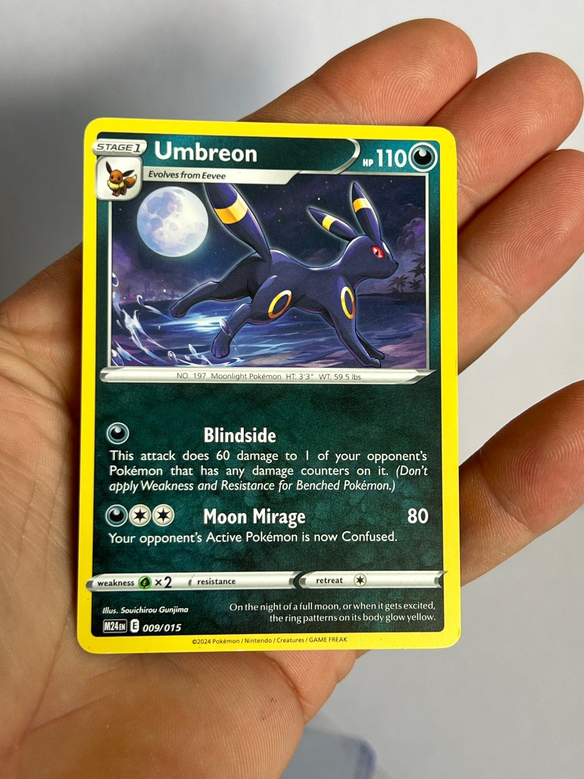 Pokémon Kaart Umbreon M24 009/015 - Zo goed als nieuw, Ophalen of Verzenden, Zo goed als nieuw, Losse kaart