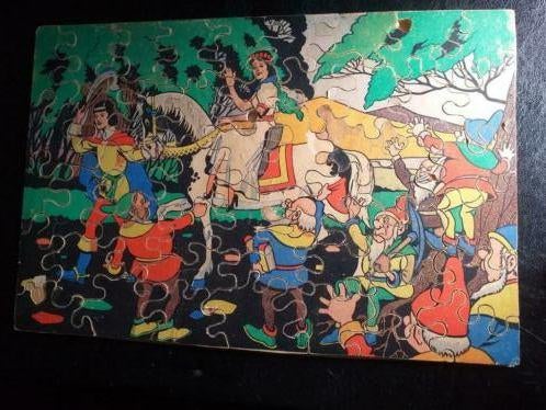 Oude Houten Sneeuwwitje Puzzel, Verzamelen, Overige Verzamelen, Ophalen of Verzenden, Gebruikt