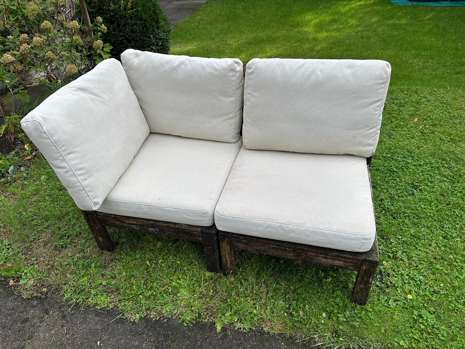 Applaro Houten tuinbank met Froson/Duvholmen kussens, Ophalen, Gebruikt, Hout