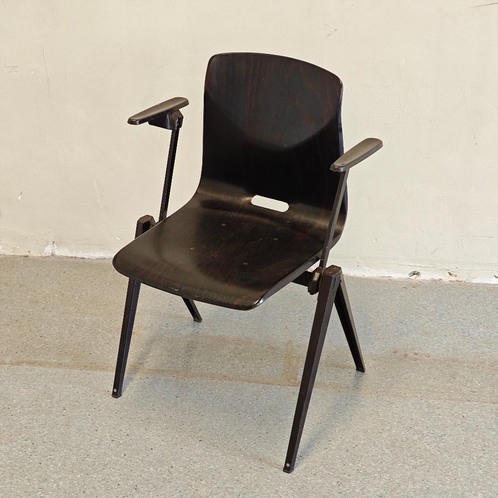 Vintage S22 stoel Galvanitas, Huis en Inrichting, Stoelen, Zo goed als nieuw, Eén, Hout, Metaal, Bruin, Ophalen