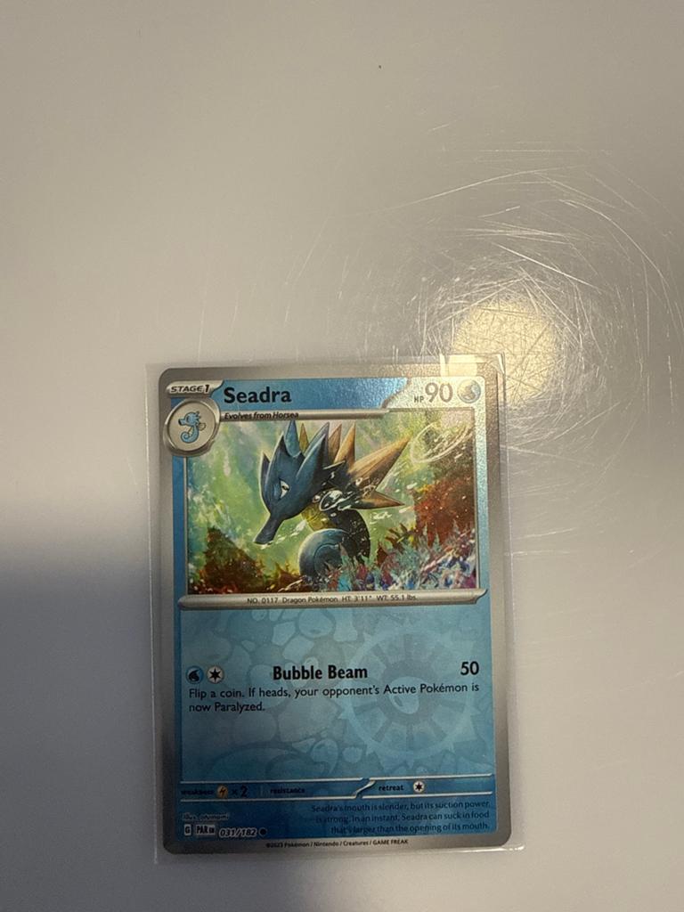 Seadra Pokémon kaart 011/123 - Zo goed als nieuw, Hobby en Vrije tijd, Verzamelkaartspellen | Pokémon, Ophalen of Verzenden, Zo goed als nieuw