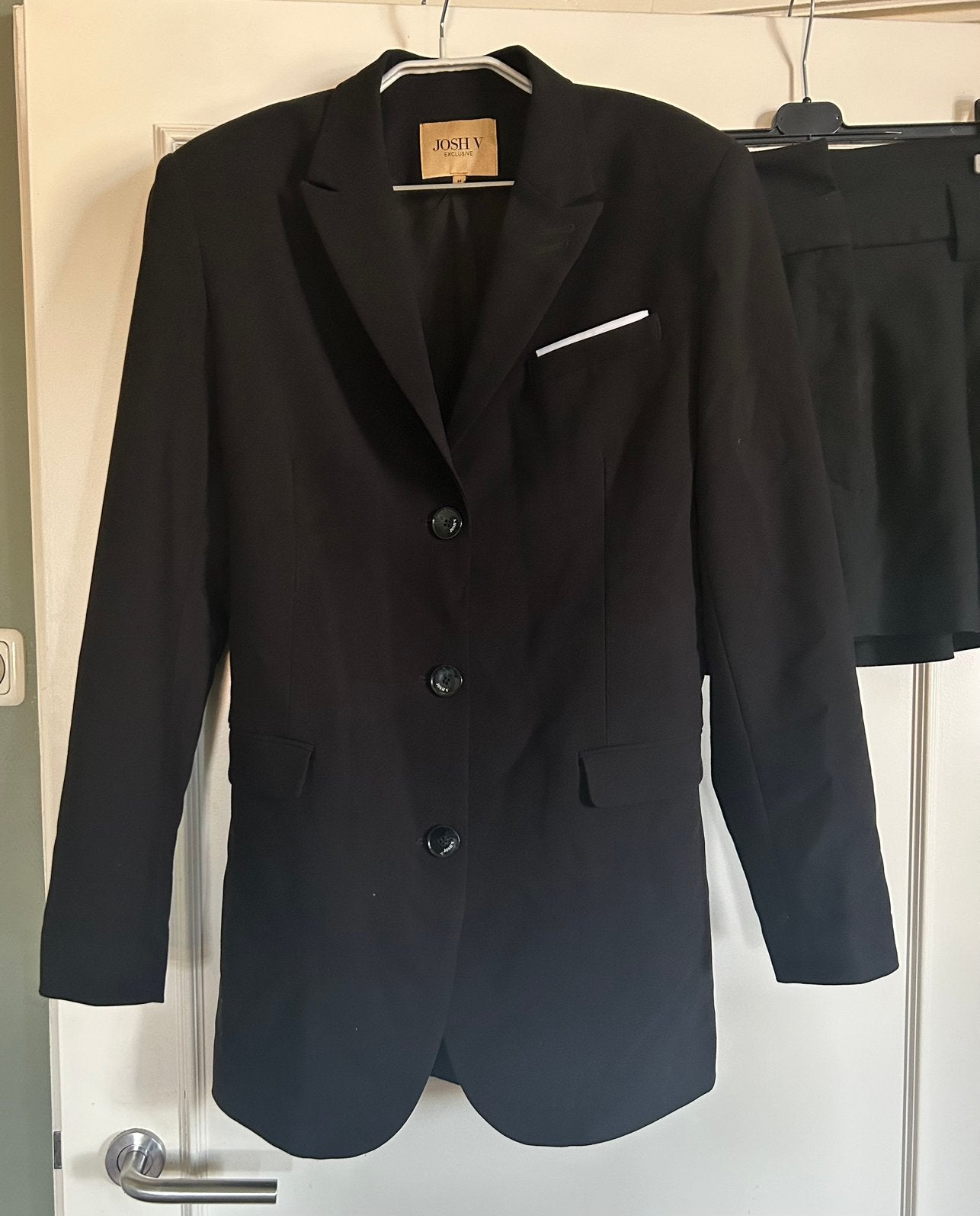 Zwarte JoshV, Josh V Estrella blazerjurk in maat M, Kleding | Dames, Jurken, Maat 38/40 (M), Verzenden, Zwart, Zo goed als nieuw