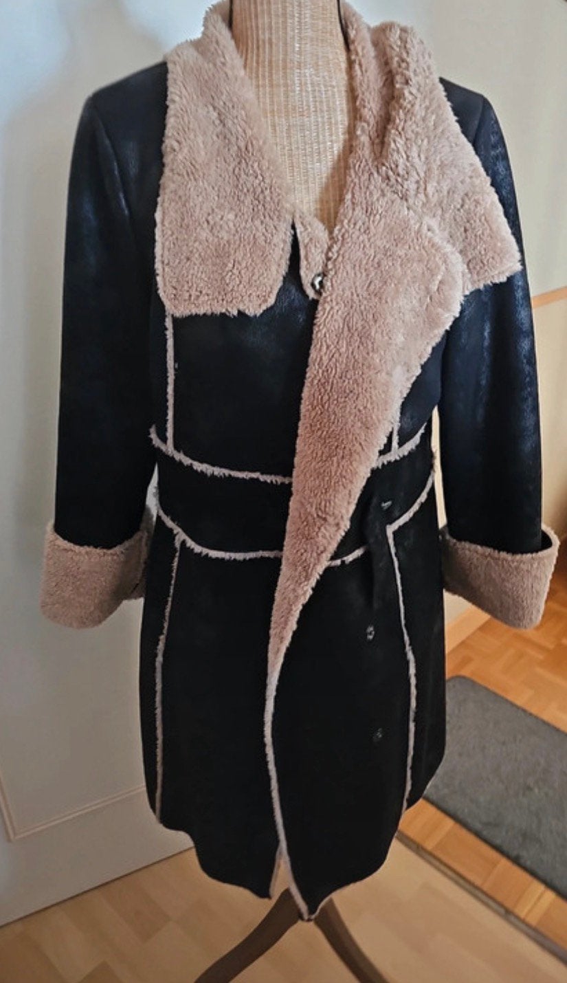 Lammy coat maat  42, Kleding | Dames, Verzenden, Zo goed als nieuw, Maat 42/44 (L), Bruin