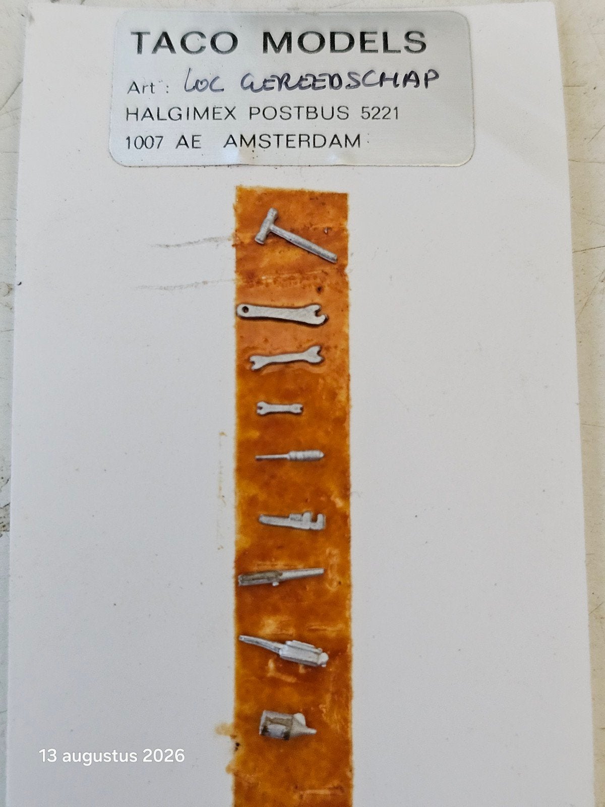 Wit metaal locomotief gereedschap H0 - Taco Models, Ophalen of Verzenden, Nieuw