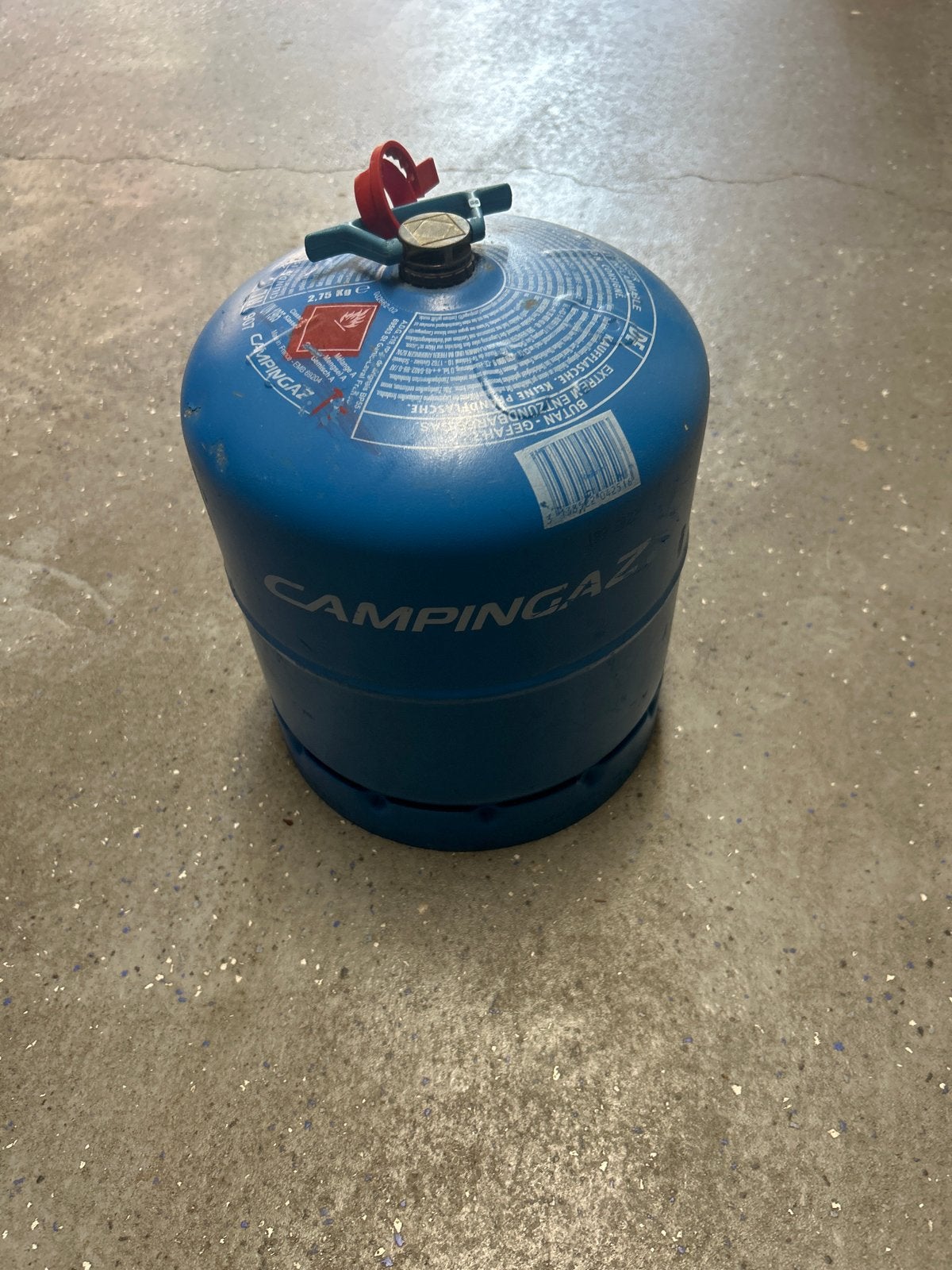 Campingaz 907 gasfles, Ophalen, Gebruikt