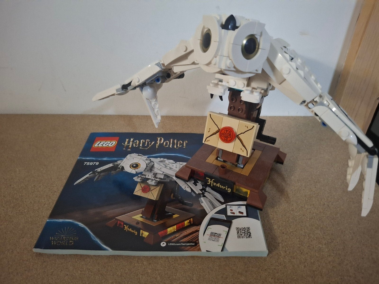 lego Harry Potter Hedwig nr 75979 compleet met boekje, Ophalen of Verzenden, Zo goed als nieuw