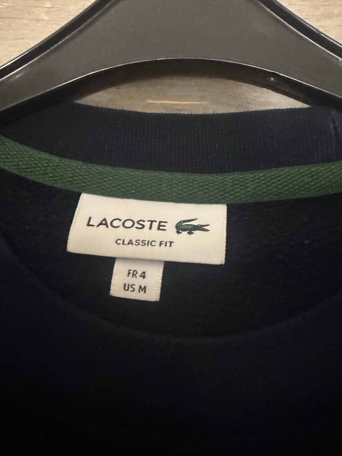 Lacoste Classic Fit sweater - Maat M, Ophalen of Verzenden, Zo goed als nieuw, Maat 48/50 (M), Blauw