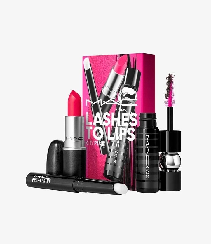 MAC Superstar Lashes To Lips Kit Pink - Make-up set, Verzenden, Nieuw, Roze, Make-up