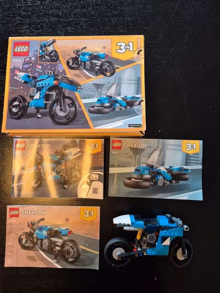 Lego Creative 3 in 1 Motoren (31114) - complete set+boekje, Compleet, Lego, Ophalen of Verzenden, Zo goed als nieuw