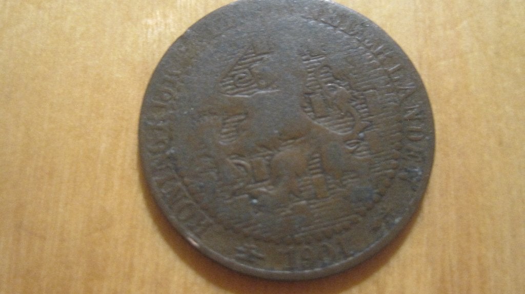 2 munten van 1 cent 1901-1905 Nederland, Verzenden, Koningin Wilhelmina, 1 cent, Setje