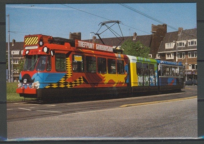 GVB Leidsepleintram 678 Foto/Ansichtkaart t-177 jdu, Verzamelen, Ophalen of Verzenden, Zo goed als nieuw, Tram, Kaart of Prent