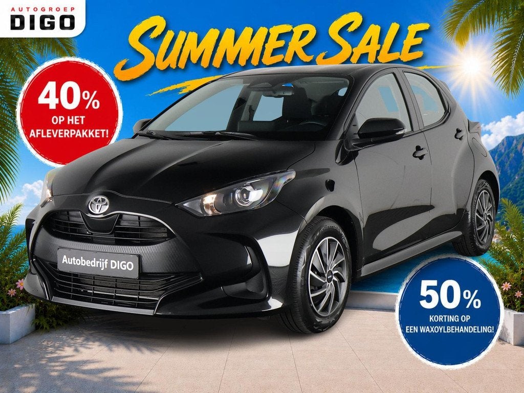 Toyota Yaris 1.5 HYBRID BLACKSTYLE AUTOMAAT GARANTIE 3-2035, Gebruikt, Euro 6, Zwart, Bedrijf