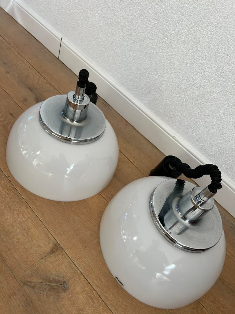 Set 2 Vintage Faro lamp Guzzini Meblo Space Age lamp, Ophalen of Verzenden, Nvt, Minder dan 100 cm, Nvt
