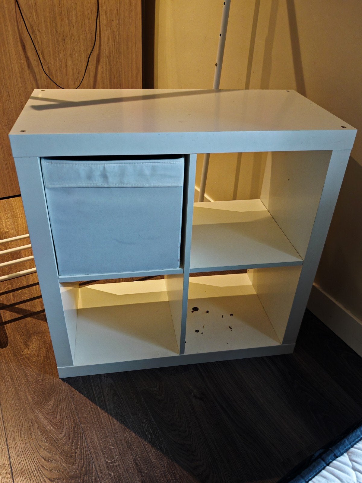 IKEA Kallax Kast met Opbergbox - Wit, Ophalen, Gebruikt