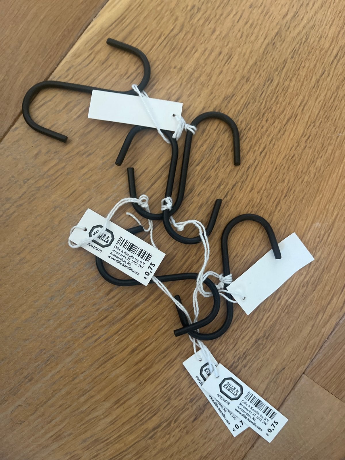 Zwarte S-haken van Dille & Kamille - Set van 5, Zwart, Nieuw, Ophalen of Verzenden, Metaal