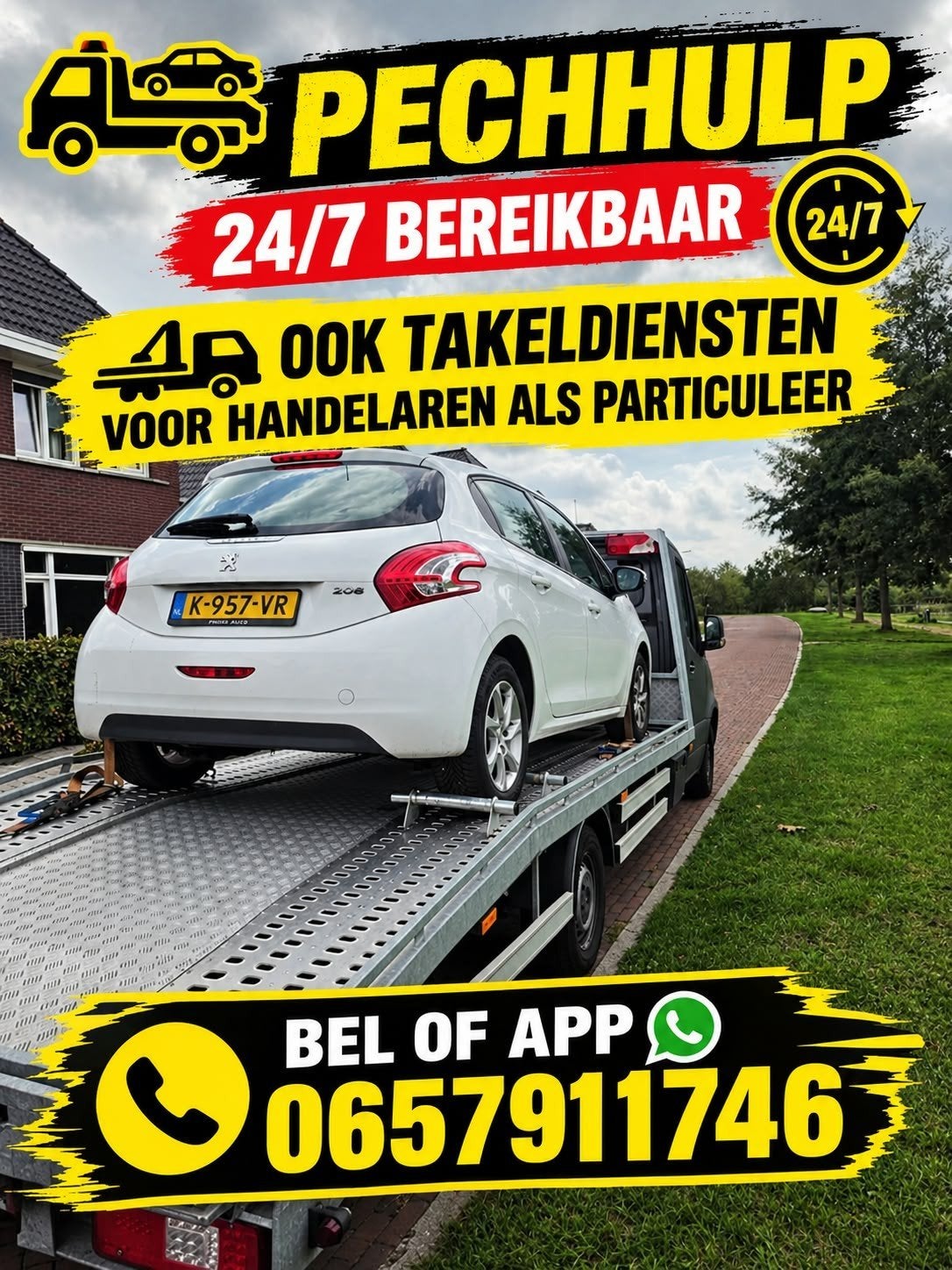 Autotransport oprijwagen 24/7 service nederland en buiteland, Diensten en Vakmensen, Chauffeursdiensten