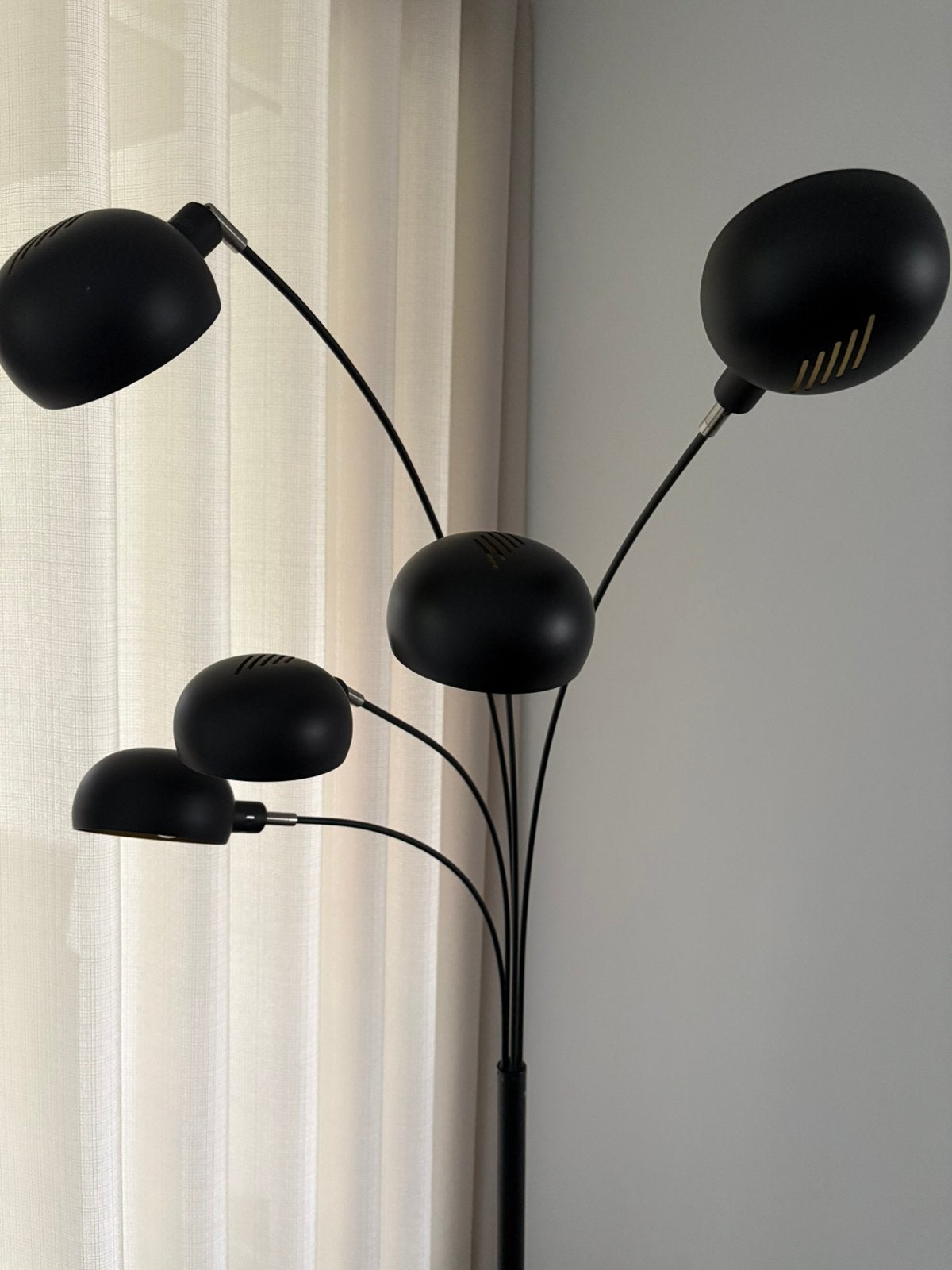 Zwarte vloerlamp 5 arms, Ophalen, 150 tot 200 cm
