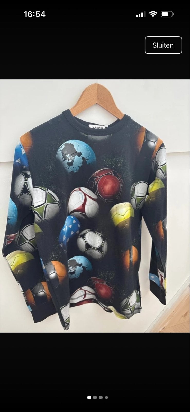 Molo longsleeve met ballen print - Maat 164 - Nieuw, Ophalen of Verzenden, Nieuw, Jongen, Shirt of Longsleeve