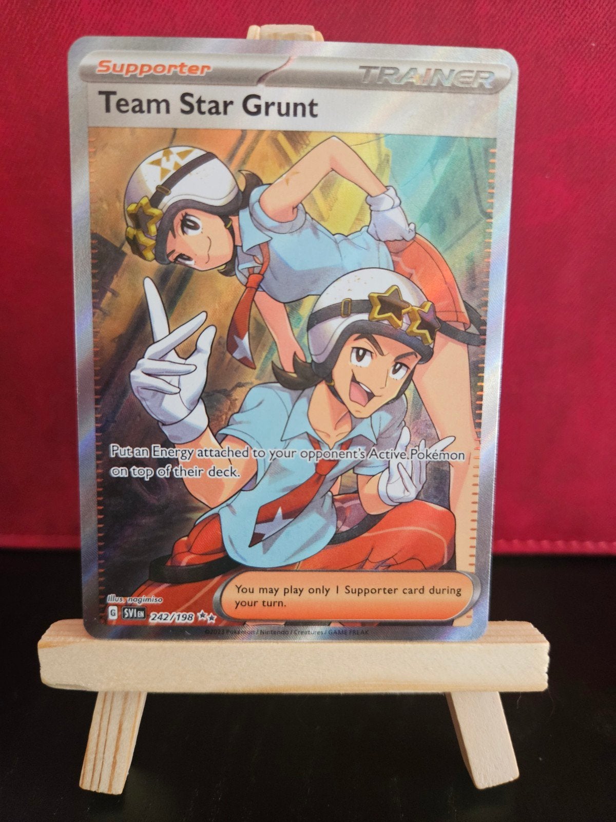 Team Star Grunt #242, Ophalen of Verzenden, Zo goed als nieuw, Losse kaart, Foil