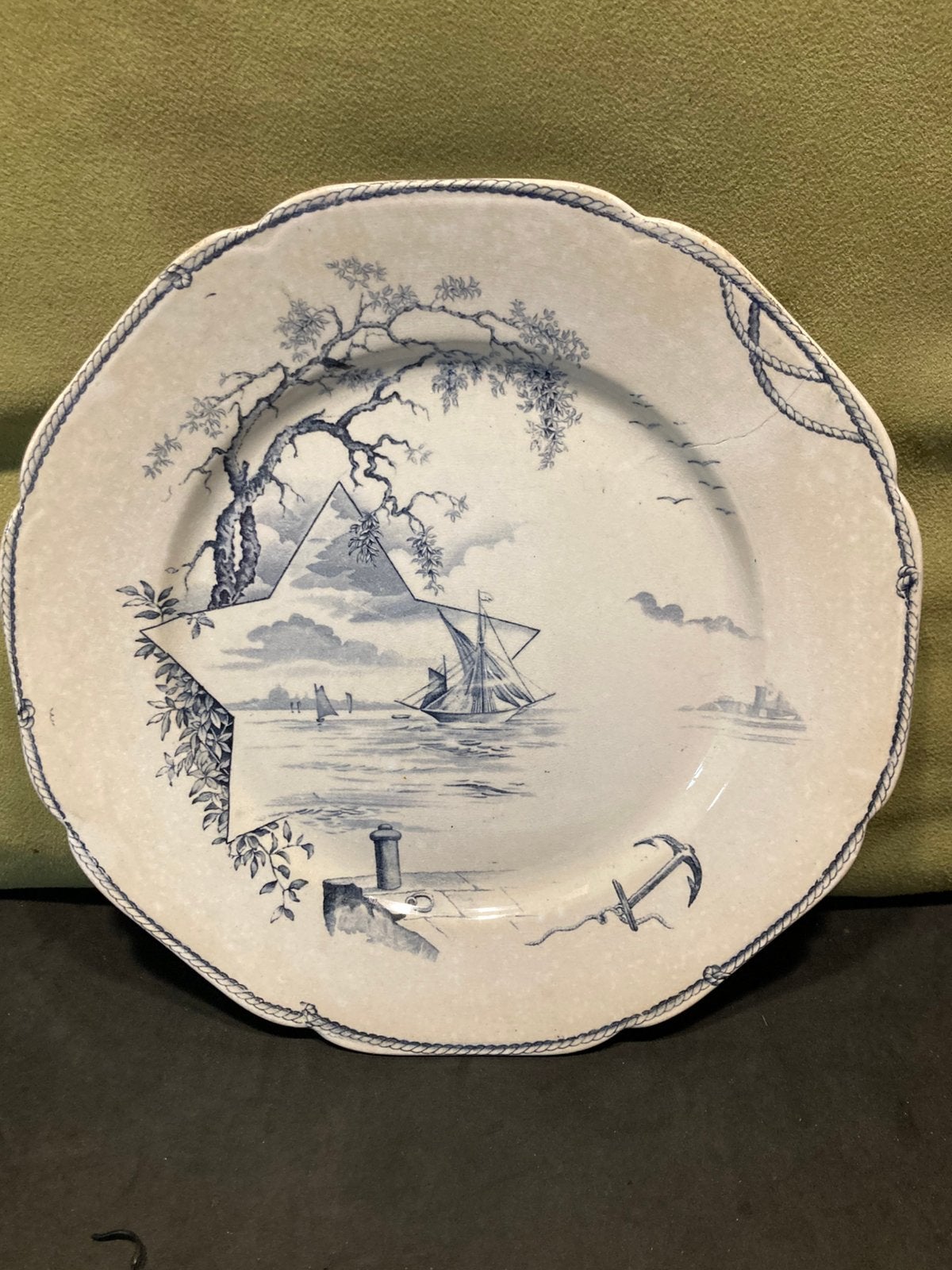 Antiek bord Petrus Regout Marines (191125s), Ophalen of Verzenden