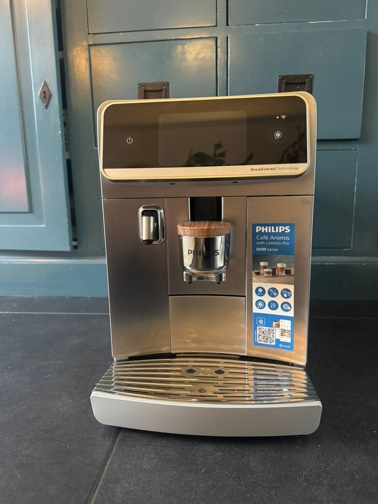 Philips Cafe Aromis 8000 - enkel getest, Witgoed en Apparatuur, Espresso apparaat, Zo goed als nieuw, 2 tot 4 kopjes, Afneembaar waterreservoir