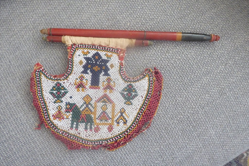 antieke Indiase waaier Pankhi, rond 1800, Ophalen of Verzenden