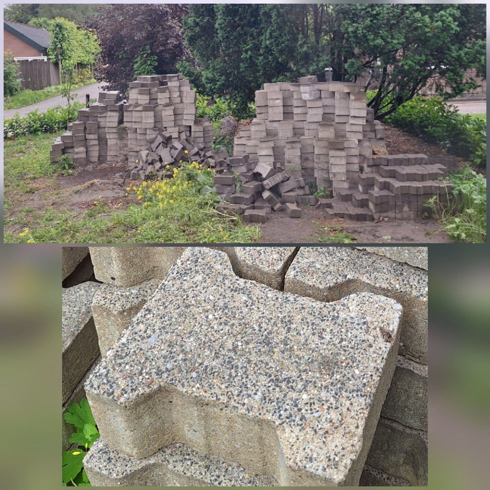 10-12 m² H-klinkers goede staat, Tuin en Terras, Ophalen, Gebruikt, Klinkers, 10 m² of meer
