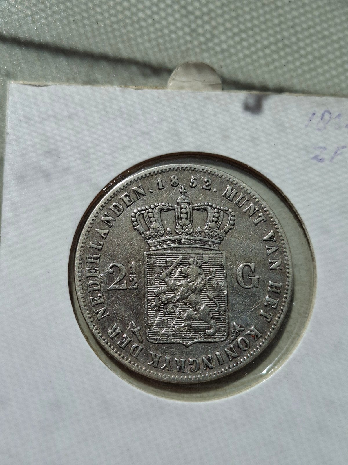 rijksdaalder 1852 willem 3 2½ gulden munt, Koning Willem III, Zilver, Ophalen of Verzenden, Losse munt