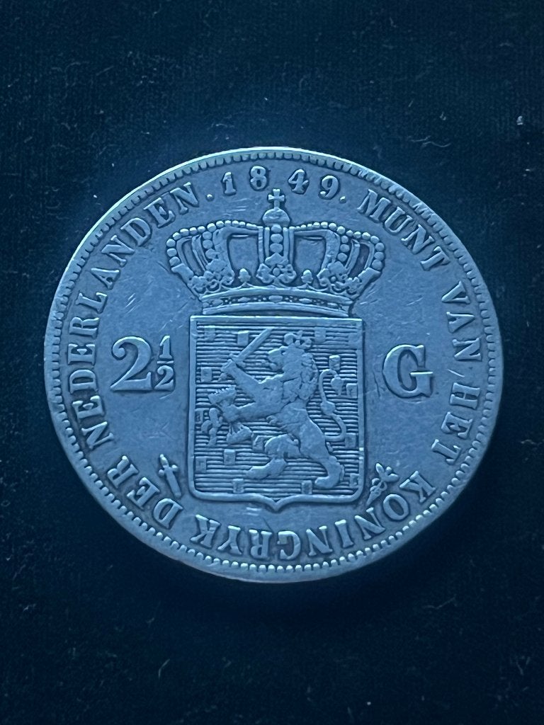 Verkocht 1849 rijksdaalder KoningWillem3, Postzegels en Munten, Munten | Nederland, Koning Willem III, Verzenden, Zilver, Losse munt