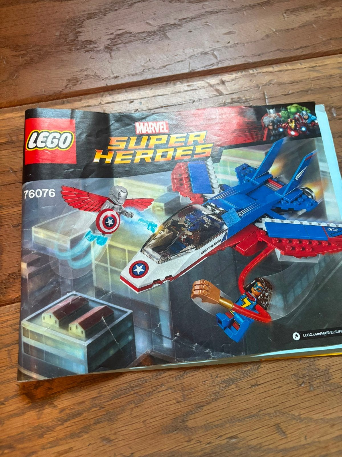LEGO Marvel Super Heroes 76076 Captain America Jet Pursuit, Kinderen en Baby's, Speelgoed | Duplo en Lego, Gebruikt, Marvel, Lego