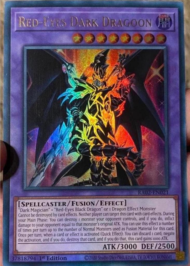 Yu-Gi-Oh! Red Eyes Dark Dragoon RA02 1st Mint  !, Hobby en Vrije tijd, Verzamelkaartspellen | Yu-gi-Oh!, Ophalen of Verzenden