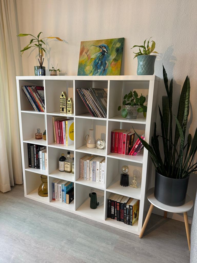 IKEA Kallax kast wit met 16 vakken, Huis en Inrichting, Kasten | Boekenkasten, Ophalen, Met plank(en), 150 tot 200 cm, Zo goed als nieuw