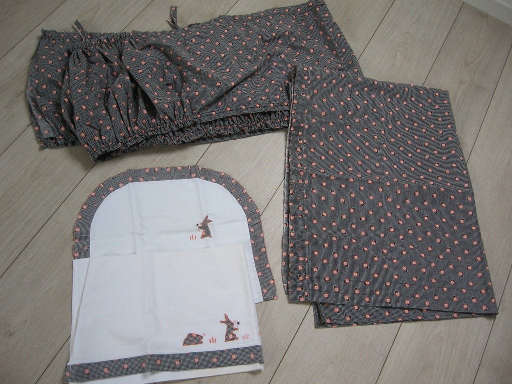 oud wieglaken sloopje hemeltje bekleding 50 jaar €15.00, Ophalen of Verzenden, Zo goed als nieuw, Wieg
