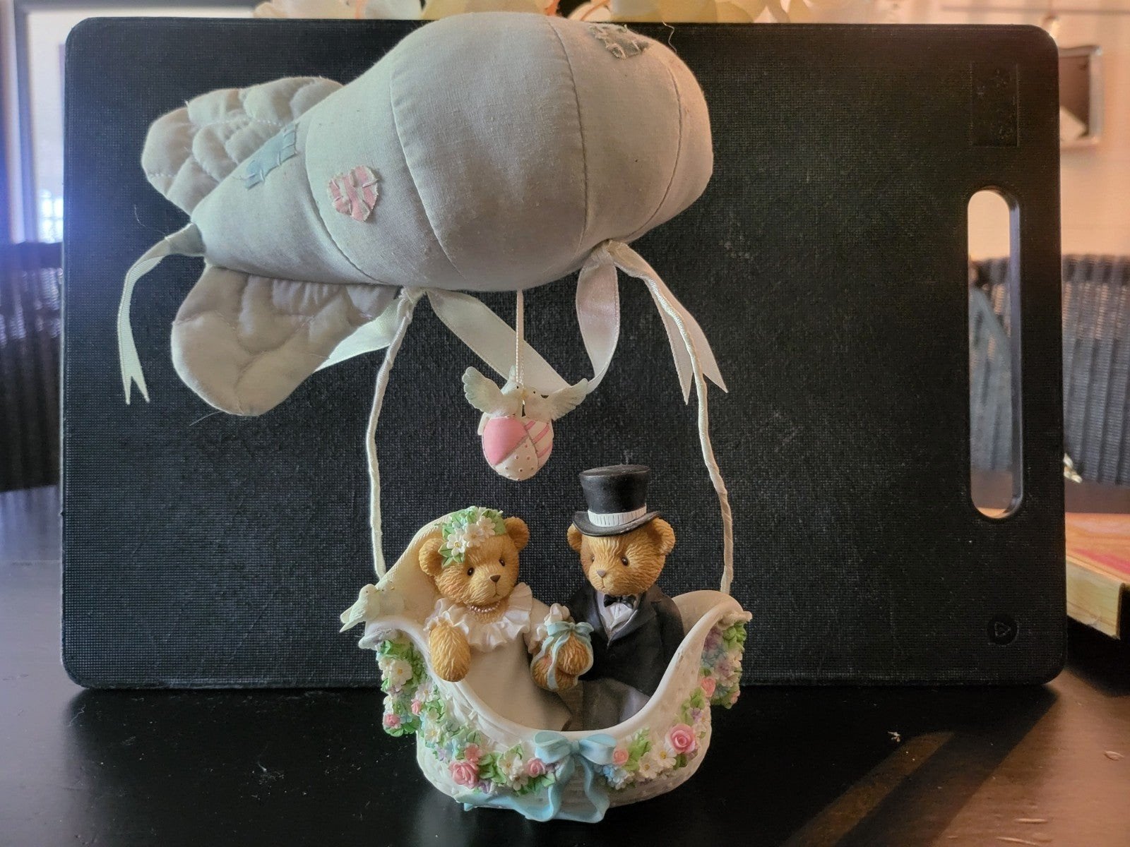 Cherished Teddies Jaarstuk Bruidspaar in Luchtballon, Ophalen of Verzenden