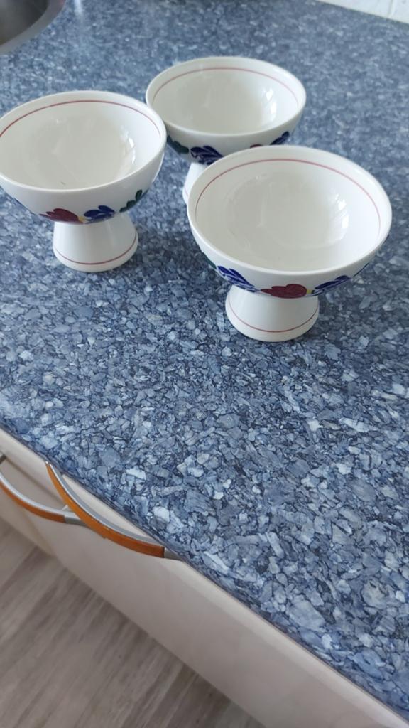Boerenbont ijs coupes - set van 3, Ophalen of Verzenden