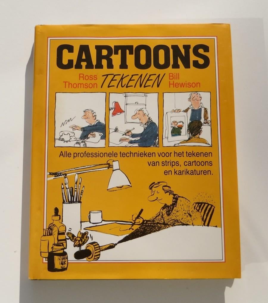 Tekenen M4948: Ross Thomson - Cartoons tekenen ca. 15+, Ross Thomson/Bill Hewison, Ophalen of Verzenden, Zo goed als nieuw, Tekenen en Schilderen