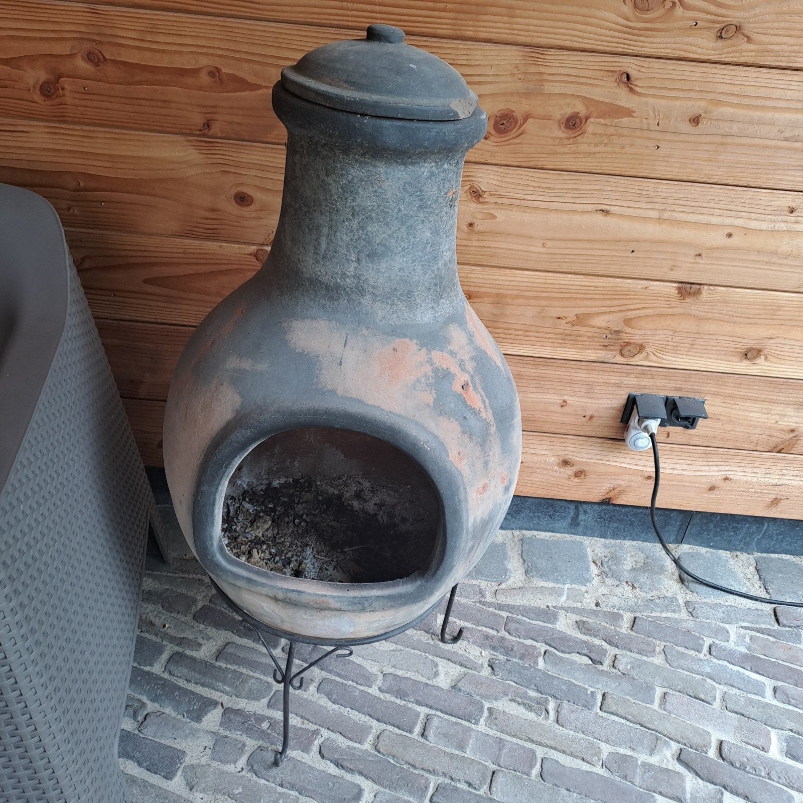 Mexicaanse vuurpot / terrashaard, Ophalen, Gebruikt