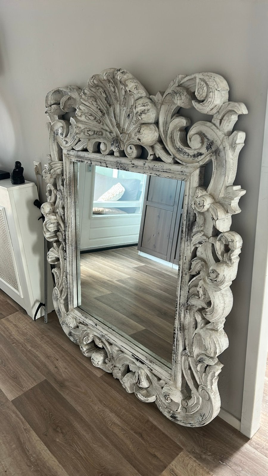 Aparte spiegel Bali, Ibiza style LAAGSTE PRIJS, Huis en Inrichting, Woonaccessoires | Spiegels, Ophalen, Gebruikt, 100 tot 150 cm