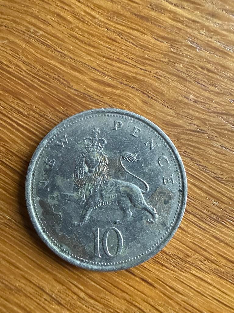 10 New Pence munt uit 1977, Ophalen of Verzenden, Overige landen, Losse munt